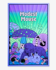 Modest Mouse Ambsn Puppies Black Light Poster   Data - Modest Mouse Poster 2018, HD Png Download, Transparent PNG