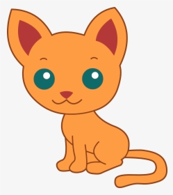 Cartoon Cute Cats Cute Orange Kitty Cat - Cat Cartoon Png, Transparent Png, Transparent PNG