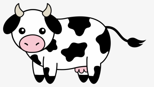 Cow Head Clipart Black And White - Cow Clipart, HD Png Download, Transparent PNG