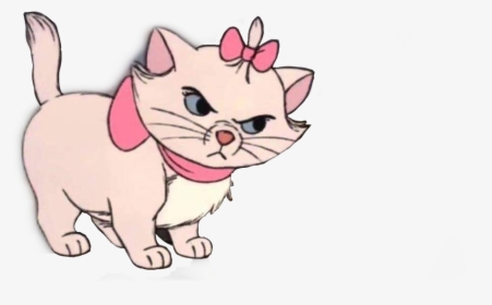 Kitten Cartoon, Gata Marie, Disney Clipart, Cat Clipart, - Pink White Cat  Cartoon, HD Png Download , Transparent Png Image - PNGitem