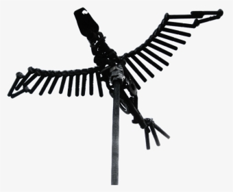 Flying Bird Scrap Metal Art Garden Sculpture Design - Machine Gun, HD Png Download, Transparent PNG