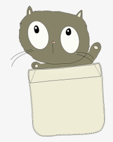 Cat, Cartoon Cat, Kitten, Cute Cat, Pocket - Burn The Calories By Rolling My Eye, HD Png Download, Transparent PNG