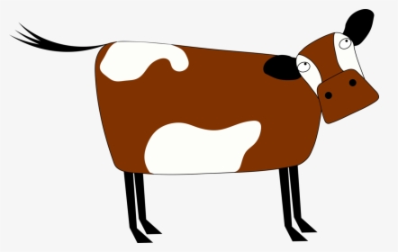 Pack Animal,artwork,dairy Cow - Cartoon Brown Cow Transparent Background, HD Png Download, Transparent PNG