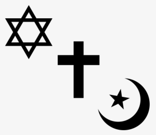 Religion Symbol Png Photo - Symbols Of Christianity Islam And Judaism, Transparent Png, Transparent PNG