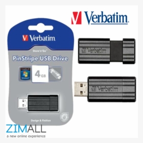 Verbatim 32gb Pinstripe Usb Drive, HD Png Download, Transparent PNG