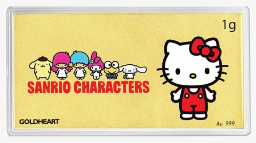 Gold Numis Sanrio Hello Kitty 2019 1 Gram Foil - Hello Kitty Pattern Draw, HD Png Download, Transparent PNG