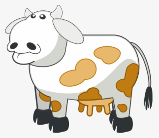White And Brown Cow - Cow Clip Art, HD Png Download, Transparent PNG