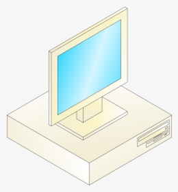 Desktop Computer With Monitor On Top Clip Arts - Desktop Computer With Monitor On Top, HD Png Download, Transparent PNG