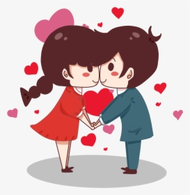 Valentine S Day Cute Little Couple Png Image Free Download - Love Romantic Valentine Day, Transparent Png, Transparent PNG