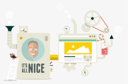 The It S All Nice Website-making Machine - Cartoon, HD Png Download, Transparent PNG