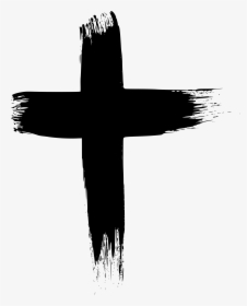 Cross,symbol,religious Item,font,black And White - Grunge Cross Png, Transparent Png, Transparent PNG