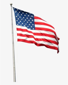 Usa Flag Png With Transparent Background - American Flag On Pole Png, Png Download, Transparent PNG