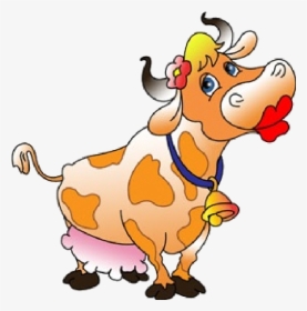 Cute Clipart Cow - Funny Lips Cow Clipart, HD Png Download, Transparent PNG