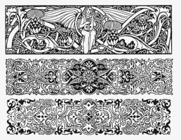 Transparent Celtic Border Png - Art Nouveau Border Pattern, Png Download, Transparent PNG