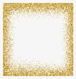 Gold Deco Border Png Clip Art Image - Gold White Glitter Background, Transparent Png, Transparent PNG