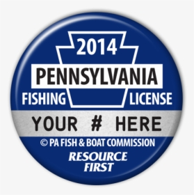 2014 Blue Fishing License Button - Pa Fish Pin Sos, HD Png Download, Transparent PNG