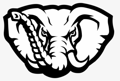 University Of Alabama Football Coloring Pages With - Alabama Football Logo Black And White, HD Png Download, Transparent PNG