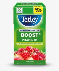 Super Green Boost Berry Burst - Super Green Tea Tetley, HD Png Download, Transparent PNG