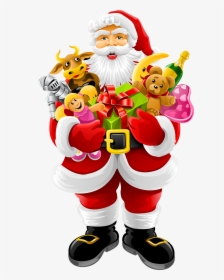Santa Claus Holding Gifts Png Image - Christmas Festival Png Images Download, Transparent Png, Transparent PNG