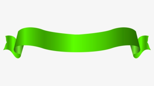 Long Green Png Transparent - Green Ribbon Banner Png, Png Download, Transparent PNG