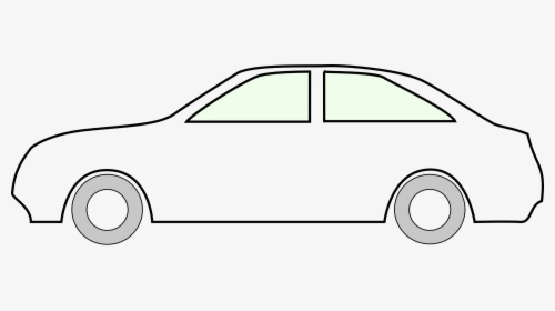 Simple Side Of Car Clip Arts - Simple Car Drawing Outline, HD Png Download  , Transparent Png Image - PNGitem