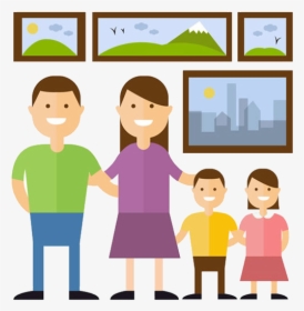 Cartoon Home Silhouette Illustration - Home Family Cartoon Png, Transparent Png, Transparent PNG