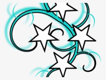 Stars Clipart Swirl - Star Design Vector Tattoo, HD Png Download, Transparent PNG