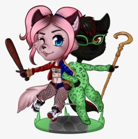 Harley & Riddler - Cartoon, HD Png Download, Transparent PNG