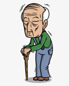 weak old man cartoon