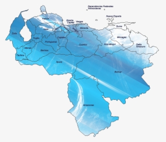 Map Of Venezuela Territory Bolivar, HD Png Download, Transparent PNG