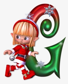 Abecedarios Y Gifs De - Christmas Elf Alphabet Letters, HD Png Download, Transparent PNG