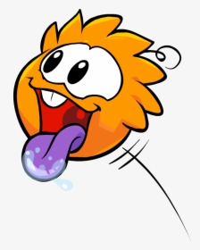 Orange Puffle , Png Download - Cartoon, Transparent Png, Transparent PNG