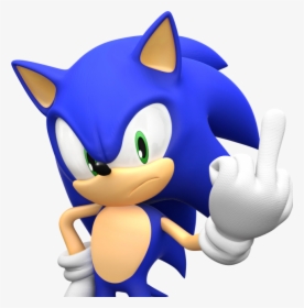Sonic The Hedgehog Middle Finger, HD Png Download, Transparent PNG
