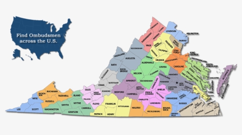 County Map Of Virginia, HD Png Download, Transparent PNG