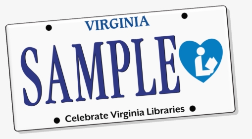 Virginia Library License Plate - Virginia License Plate, HD Png Download, Transparent PNG