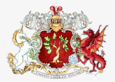Custom Coat Of Arms With A Dragon And Unicorn, HD Png Download, Transparent PNG