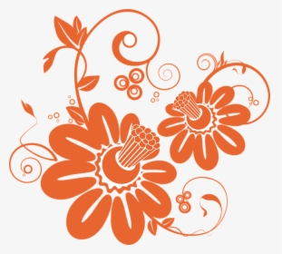 Thumb Image - Orange Floral Pattern Png, Transparent Png, Transparent PNG