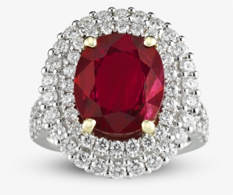 Burma Ruby And Diamond Ring, - Ring, HD Png Download, Transparent PNG