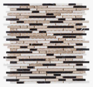 Slim Linear Pattern White, Grey And Black Marble Mosaic - Stone Wall, HD Png Download, Transparent PNG