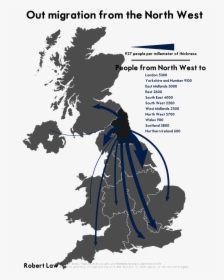 Migration North West England - Uk Map Solid Colour, HD Png Download, Transparent PNG