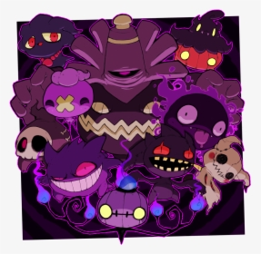 Prettyscaryart Pokemon Ghost Types Ghost Pokemon Horror - Ghost Pokemon Transparent Background, HD Png Download, Transparent PNG
