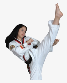 Woman High Kicking - Karate Kick Woman, HD Png Download, Transparent PNG