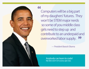 Hour Of Code Resources - Barack Obama Coding Quote, HD Png Download, Transparent PNG