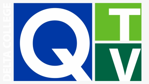Q-tv Logo With Delta College Name In White - Q Name, HD Png Download, Transparent PNG