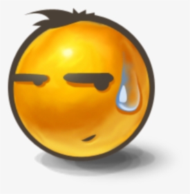 #mq #tear #drop #yellow #emoji #emojis - Serious Emojis, HD Png Download, Transparent PNG