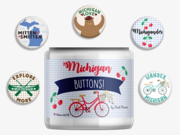 Michigan Button Jar - Emblem, HD Png Download, Transparent PNG