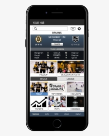 Nhl App - My Hub - Today - Bruins - Smartphone, HD Png Download, Transparent PNG