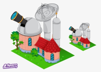 Observatory Cartoon Plunder Pirates Space Telescope - Illustration, HD Png Download, Transparent PNG
