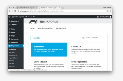 Ninja Forms Blank Form - User Interface Design, HD Png Download, Transparent PNG