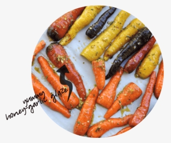 Roasted Carrots With Honey-mustard Glaze Overhead View - Dish, HD Png Download, Transparent PNG